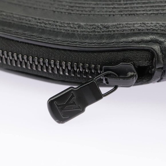 LOUIS VUITTON Disc Pouch Leather Black M81777 LV Auth 98260SA - Picture 12 of 15